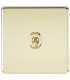 Screwless 10AX 1G Intermediate Toggle Switch - Polished Brass