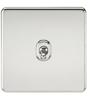 Screwless 10AX 1G 2-Way Toggle Switch - Polished Chrome