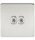Screwless 10AX 2G 2-Way Toggle Switch - Polished Chrome