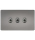 Screwless 10AX 3G 2-Way Toggle Switch - Black Nickel