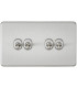 Screwless 10AX 4G 2-Way Toggle Switch - Brushed Chrome
