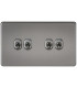 Screwless 10AX 4G 2-Way Toggle Switch - Black Nickel