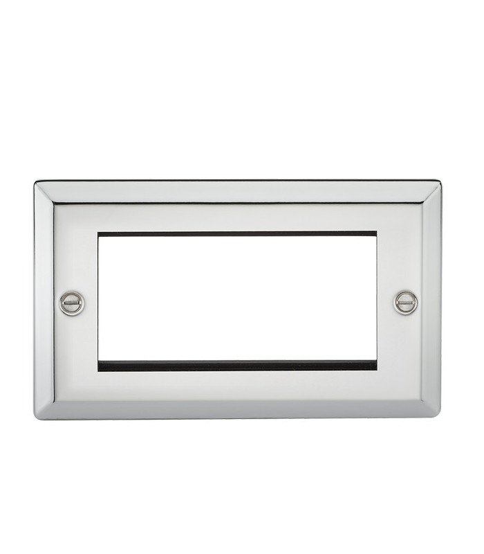 4G Modular Faceplate - Bevelled Edge Polished Chrome