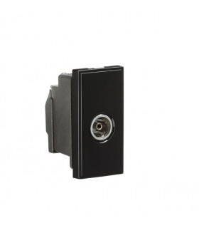Screened TV Outlet 25 x 50mm - Black
