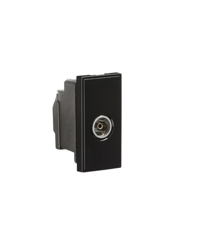 Screened TV Outlet 25 x 50mm - Black