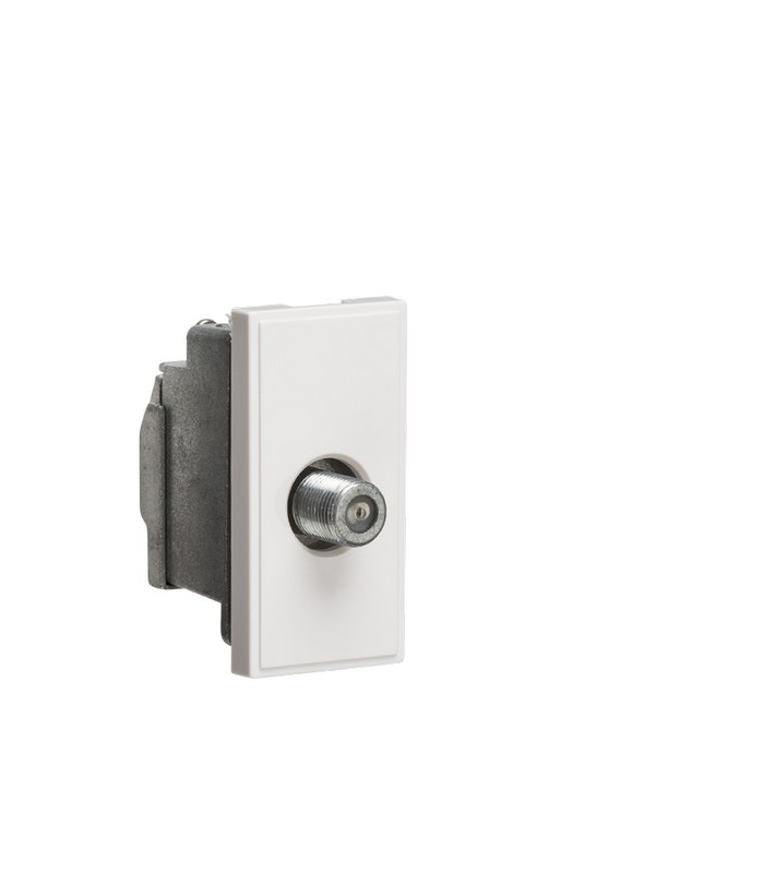 Screened SAT TV Outlet Module 25 x 50mm - White