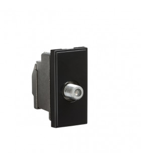 Screened SAT TV Outlet Module 25 x 50mm - Black