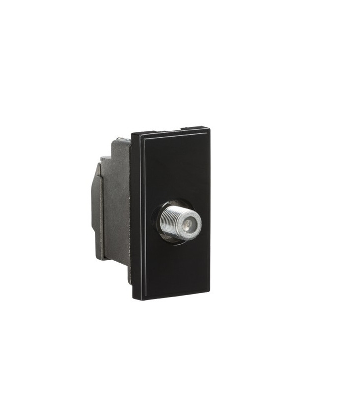 Screened SAT TV Outlet Module 25 x 50mm - Black