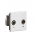 Diplexed TV /FM DAB Outlet Module 50 x 50mm - White