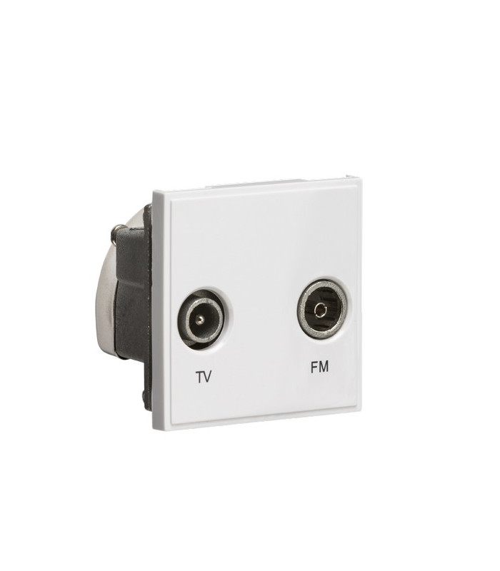 Diplexed TV /FM DAB Outlet Module 50 x 50mm - White