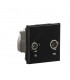 Diplexed TV /FM DAB Outlet Module 50 x 50mm - Black