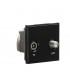 Diplexed TV /SAT TV Outlet Module 50 x 50mm - Black