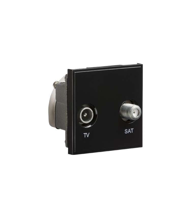 Diplexed TV /SAT TV Outlet Module 50 x 50mm - Black