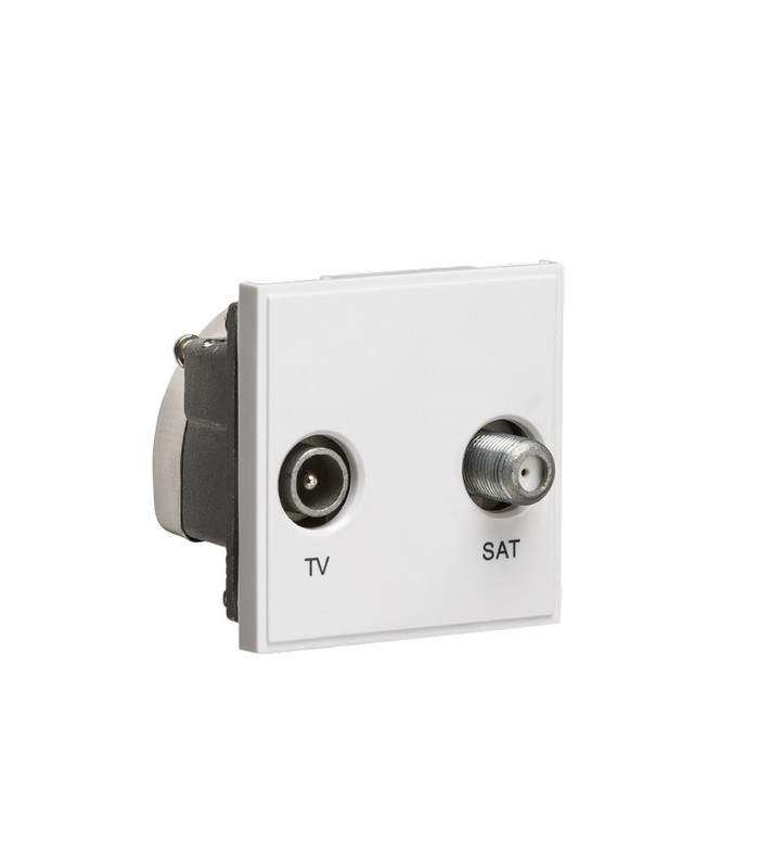 Diplexed TV /SAT TV Outlet Module 50 x 50mm - White