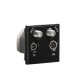 Quadplexed SAT1/SAT2/TV/FM DAB Outlet Module 50 x 50mm - Black