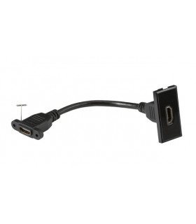 HDMI outlet module 25 x 50mm - black