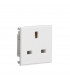 13A 1G unswitched socket module 50 x 50mm - white