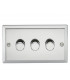 3G 2 Way 40-400W Dimmer - Bevelled Edge Polished Chrome