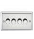 4G 2 Way 40-400W Dimmer - Bevelled Edge Polished Chrome