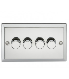 4G 2 Way 40-400W Dimmer - Bevelled Edge Polished Chrome
