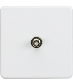 Screwless 1G SAT TV outlet (non-isolated) - Matt white