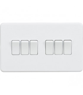Screwless 10AX 6G 2-Way Switch - Matt White