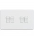 Screwless 10AX 4G 2-Way Switch - Matt White