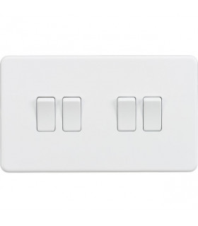Screwless 10AX 4G 2-Way Switch - Matt White