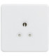 Screwless 5A Unswitched Round Socket - Matt White