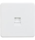 Screwless Telephone Master Socket - Matt White
