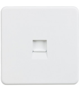 Screwless Telephone Master Socket - Matt White