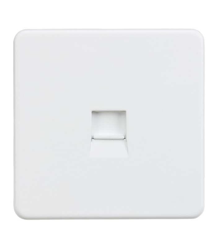 Screwless Telephone Extension Socket - Matt White