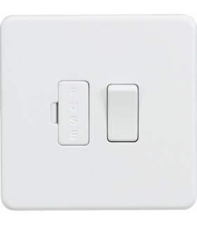 Screwless 13A Switched Fused Spur Unit - Matt White