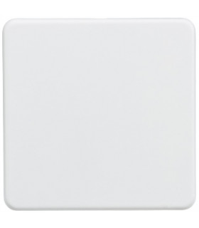 Screwless 1G Blanking Plate - Matt White