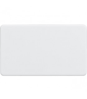 Screwless 2G Blanking Plate - Matt White