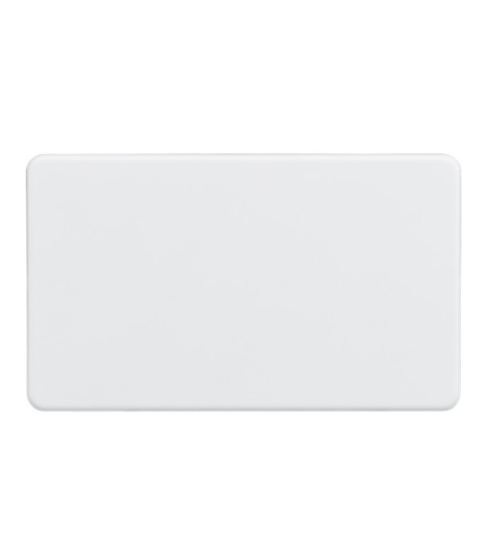 Screwless 2G Blanking Plate - Matt White