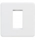 Screwless 1G Modular Faceplate - Matt White