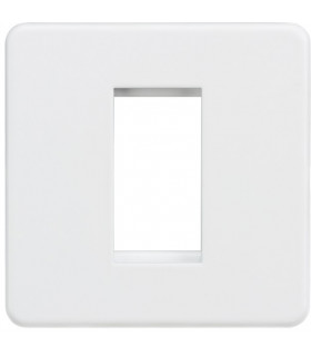 Screwless 1G Modular Faceplate - Matt White