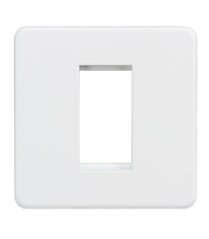 Screwless 1G Modular Faceplate - Matt White