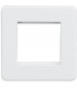 Screwless 2G Modular Faceplate - Matt White