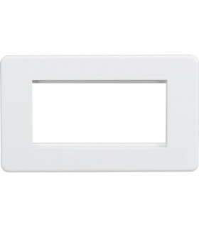 Screwless 4G Modular Faceplate - Matt White