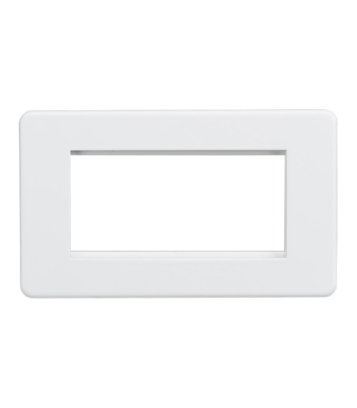 Screwless 4G Modular Faceplate - Matt White