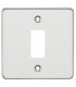 Flat plate 1G grid faceplate - polished chrome