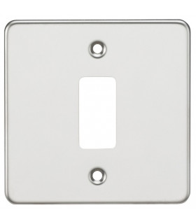 Flat plate 1G grid faceplate - polished chrome