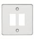 Flat plate 2G grid faceplate - polished chrome