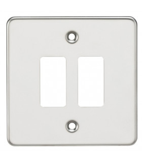 Flat plate 2G grid faceplate - polished chrome