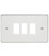 Flat plate 3G grid faceplate - polished chrome