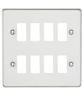 Flat plate 8G grid faceplate - polished chrome