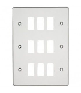 Flat plate 9G grid faceplate - polished chrome