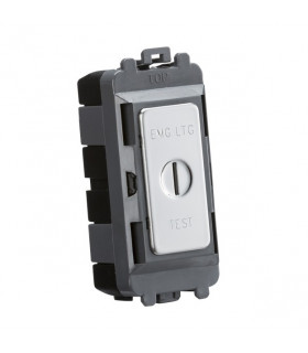 20AX 2 way SP key module (marked "EMG LTG TEST") - polished chrome